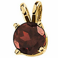 14K Yellow 6 mm Genuine Mozambique Garnet Pendant